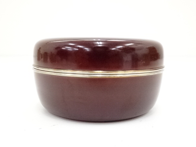 道具 ] - 道具 岡本漆専堂造 溜塗内銀梨地香合（共箱） | ネット